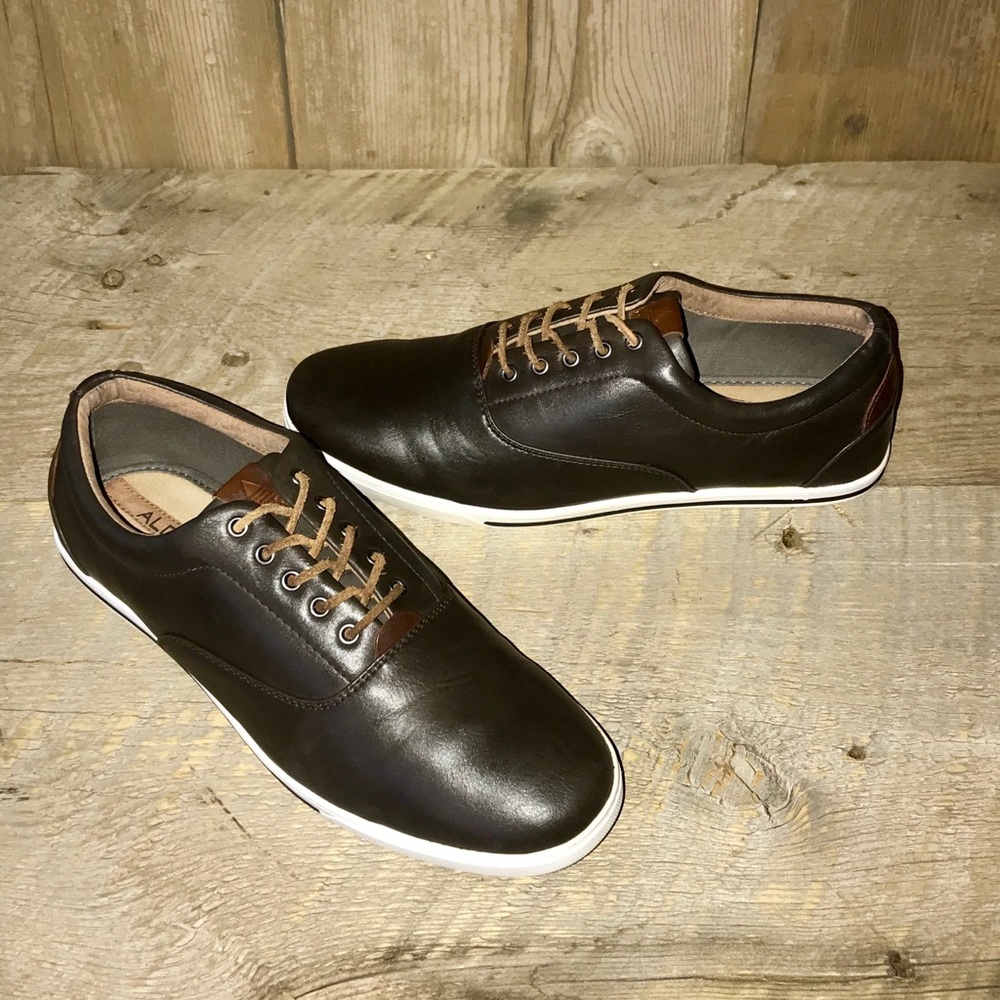 Men’s Aldo Leather Lace Up Sneakers Size 12